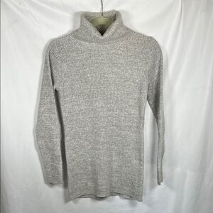 Banana Republic Gray Merino Extra Wine Wool Turtleneck Women's Sweater S
